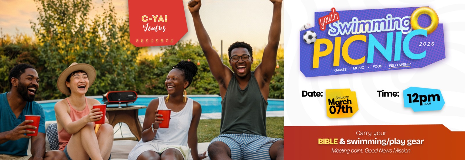 Youth Swimming Picnic Banner